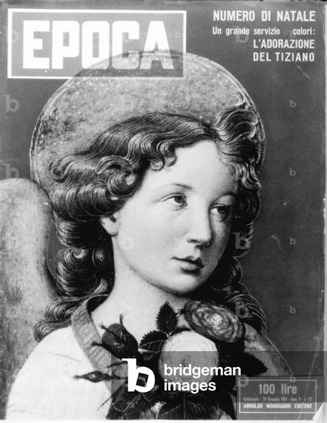 Image Of An Angel Painted By Titian 1954 Bw Photo