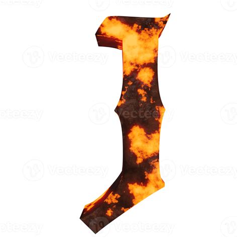 Lava Text Effect Letter J 3d Render 16316919 Png