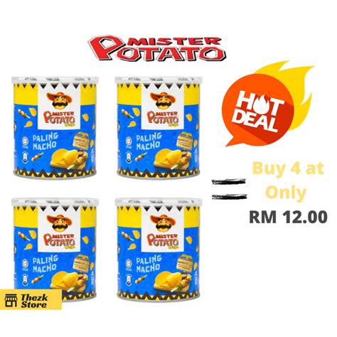 Mister Potato Crisps 45g Flavor Paling Macho BBQ Ready Stock Shopee