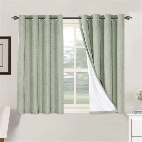 Hversailtex Linen Blackout Curtains 45 Inches Long 100