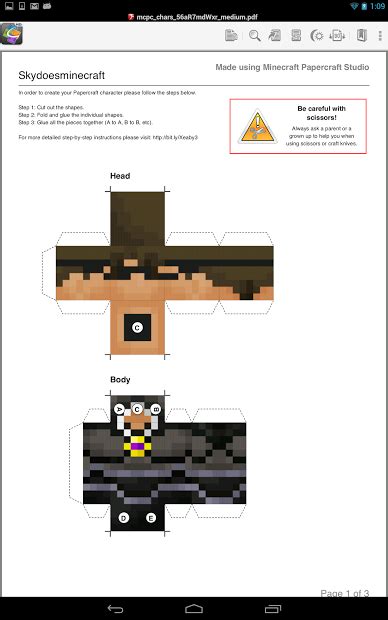 Minecraft Papercraft Skydoesminecraft Template