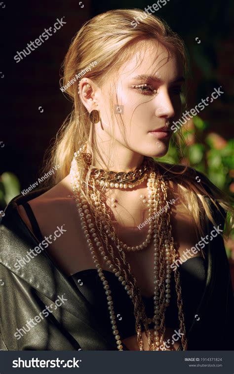 Portrait Stunning Blonde Woman Black Lingerie Stock Photo 1914371824 Shutterstock