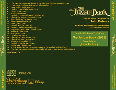 The Jungle Book 2016 OST 25th Anniversary (Back) by kidsfan on DeviantArt