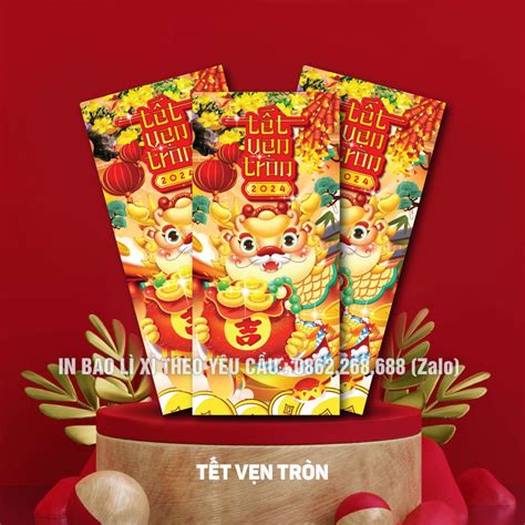 BAO LÌ XÌ HOT TREND SET BAO Sỉ Lẻ Bộ Bao Lì Xì Rồng Siêu Kute Dễ Thương Bao Lì Xì Giáp