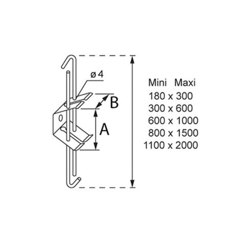 Suspente Rapide Réglable 800 à 1500 mm PAI x100 materiauxnet