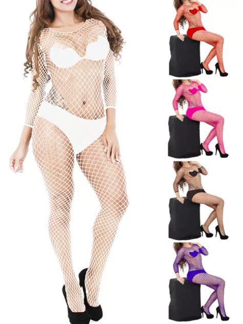 SEXE FEMMES RÉSILLE Sans Entrejambe Body Nuisette Lingerie Bas De Corps Sous F EUR