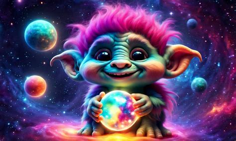 Baby Troll In Colorful Space Nebula 2 By Jimpen1967 On Deviantart