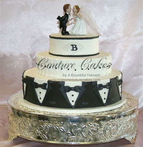 Tuxedos Wedding Shower Cakes Black And White Wedding Cake Wedding Cakes