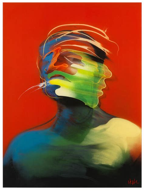 Adam Neate Red Portrait Movement 2013 Artsy