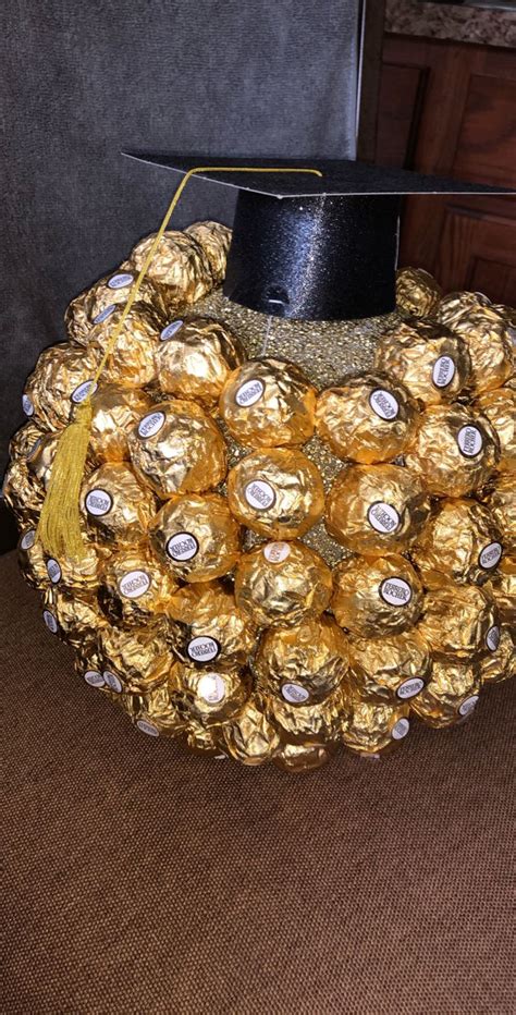 Ferrero Rocher Grad Cap Cake Table Accent Graduation Party Diy Graduation Party Table