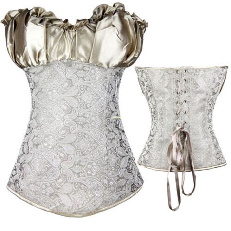 Sexy Women Bustier Burlesque Boned Corset Top Fancy Dress Basque Lingerie S Xl Ebay