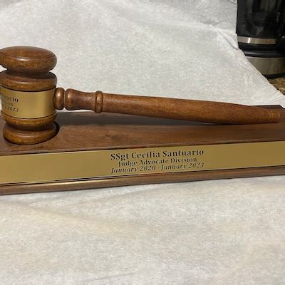 Personalized Engraved Gavel Set With Solid Walnut Presentation Block ...