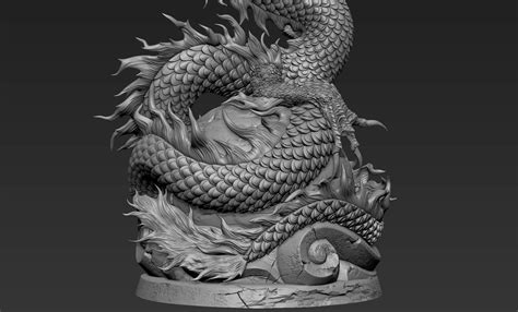 Asian Dragon Sculpture 3d Print Model By Grihaos001