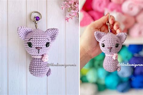 Cat Keychain Free Crochet Pattern