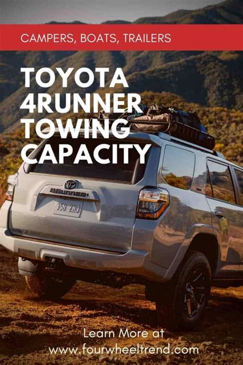 Toyota 4Runner Towing Capacity | Campers, Boats, Trailers – Four Wheel ...