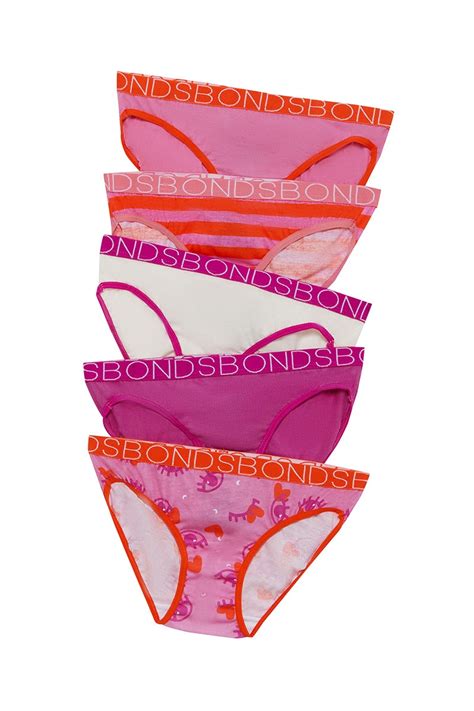 Bonds Girls Bikini 5 Pack Girls Underwear UWNV5A