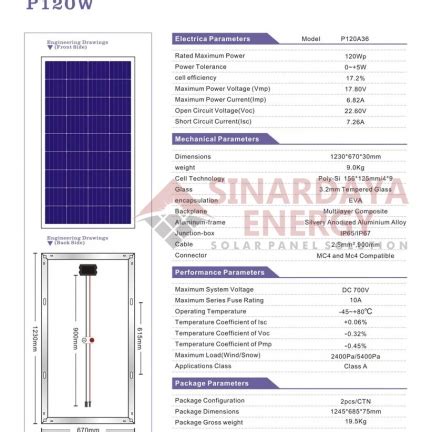 JUAL Solarcell Surya 120wp Poly