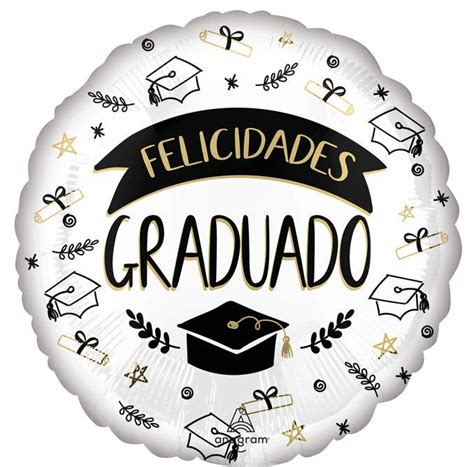 Sketched Felicidades Graduado Foil Balloon Foil Balloons Party