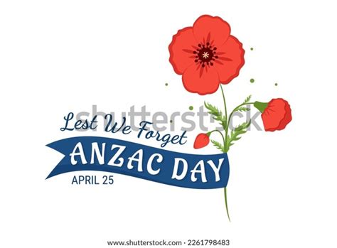 Anzac Day Lest We Forget Illustration Stock Vector (Royalty Free ...