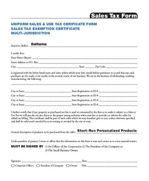 Free Sample Tax Forms In Pdf Excel Ms Word