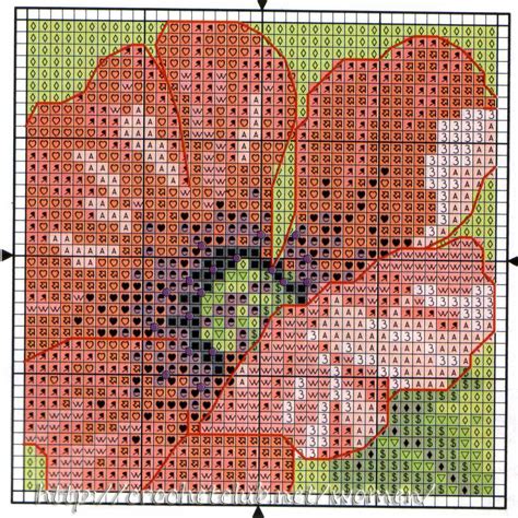 Маки. Вышивка крестиком - Блог для женщин