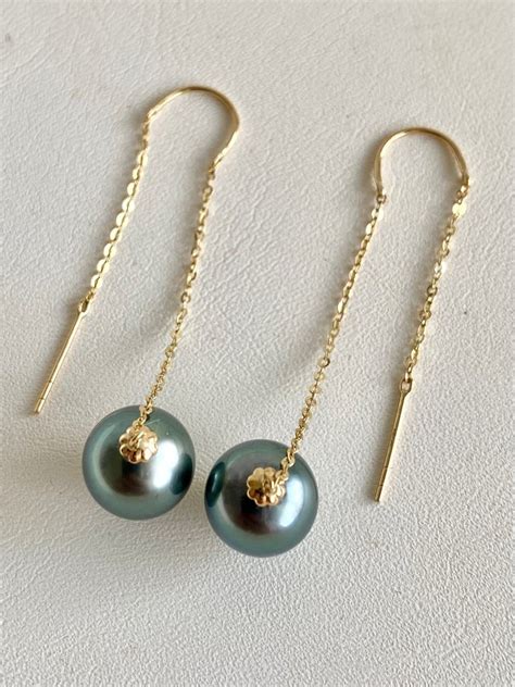 18 Kt Tahitian Pearls Earring Catawiki