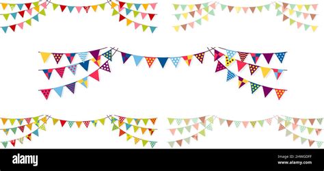 Bunting Garland Pennant Flags Decoration Illustration Stock Vector