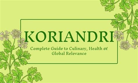 Koriandri: Complete Guide to Culinary, Health & Global Relevance