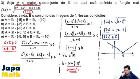 Prova Resolvida EsPCEx 2018 2019 Domínio e Imagem YouTube