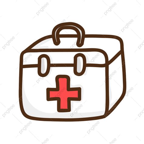 Aesthetic Hand Drawn First Aid Kit Png Elements No Deduction Material