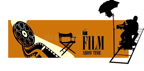 Classic Movies Rubber Stamp Stock Vector - Illustration of director ...