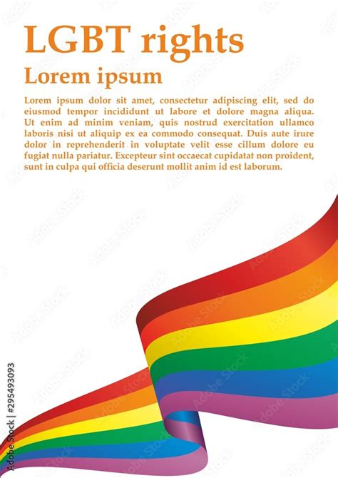 Rainbow Flag Representing Lgbt Pride Lesbian Gay Bisexual And Transgender Lgbt Movement
