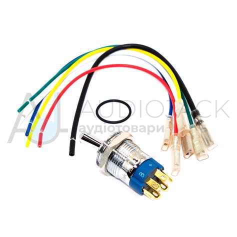 Тумблер авто TS16-11EL, IP67, подсветка LED RGB 12-24V, 20A, 6pin ...