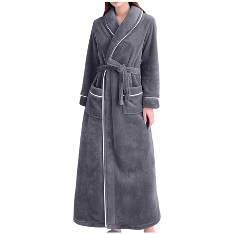 Vekdone 2024 Clearance Sale Womens Long Robe Plus Size Fuzzy Fleece