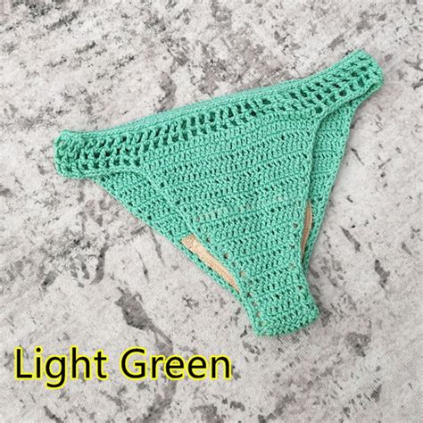Sexy Crochet Bikini Cotton Hand Knitted Swimsuit Women Sexy Beach Wear Underwear Walmart