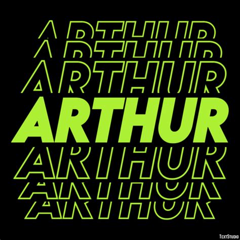 arthur text effect  logo design
