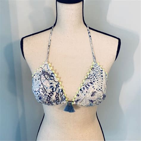 Victoria S Secret Swim Vs Triangle Bikini Top With Tassles Poshmark