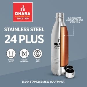 Dhara Stainless Steel Vacuum Insulated 24 PLUS Hot And Cold Thermosteel 350 Ml Flask Buy Dhara