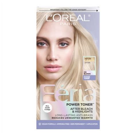 L Oreal Paris Feria Power Toner Demi Permanent Anti Brass Ice Blonde Ct Qfc