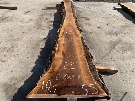Live Edge Walnut Slab Le2301 1b 104 15 Irion Lumber Company