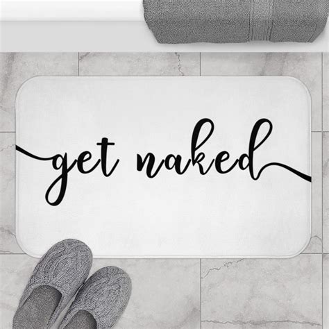 Get Naked Bath Mat Bathroom Decor Funny Bath Mat Bathroom Etsy