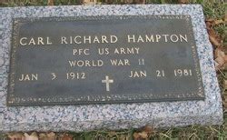 Carl Richard Dick Hampton Memorial Find A Grave