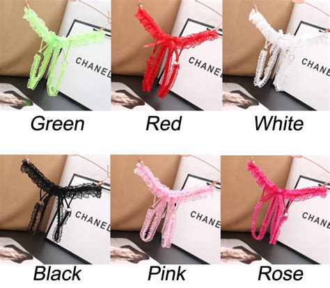 Sexy Crotchless Bowknot Lace Naughty Briefs Women S Underwear G String Thong T Back Lingerie