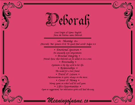 Deborah - Meaning of Name