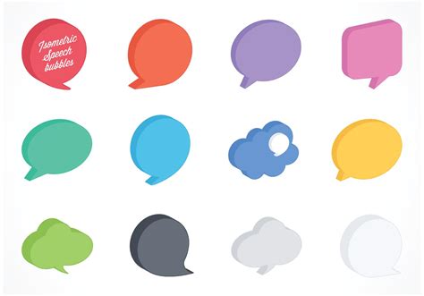 Free Vector Isometric Speech Bubbles Vector Art At Vecteezy