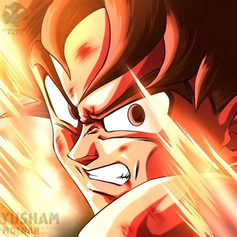 Super Kaio Ken X20 Goku By Yushamart On Deviantart