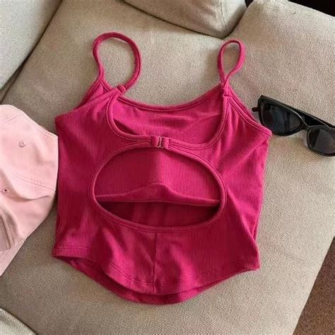 Fashion Korean Style Sexy Backless Hot Girls Wear Wireless With Padded Bralette Camisoles