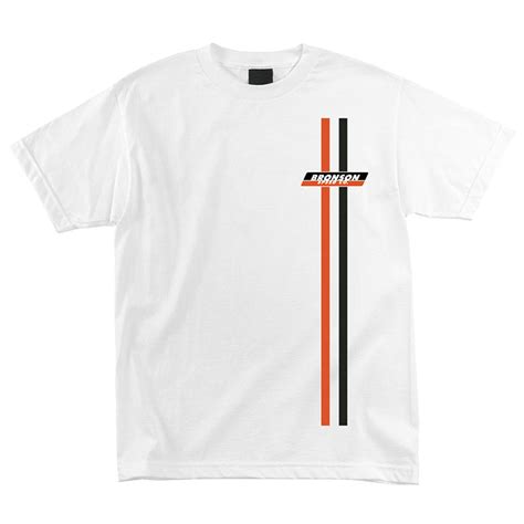 Bronson Racing Stripes T Shirt White 【 ブロンソン レーシング ストライプ Tシャツ ホワイト