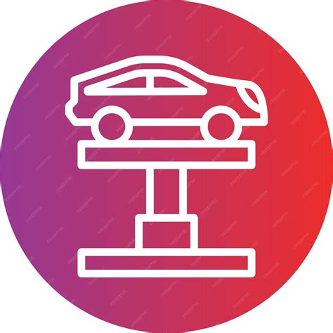 Стиль иконки подъемника автомобиля | Премиум вектор