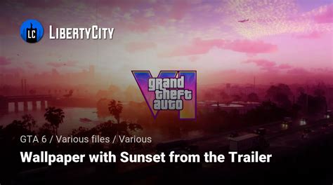 Wallpaper With Sunset From The Trailer For Gta 6